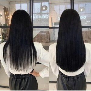 High Quality Human Hair Extensions 1B Straight 18" inches
